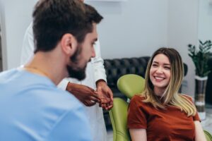 a patient during their orthodontic consultation